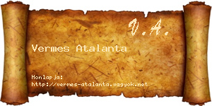 Vermes Atalanta névjegykártya